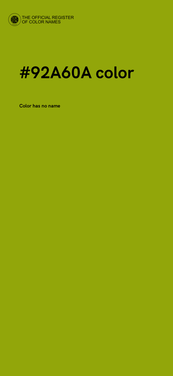 #92A60A color image