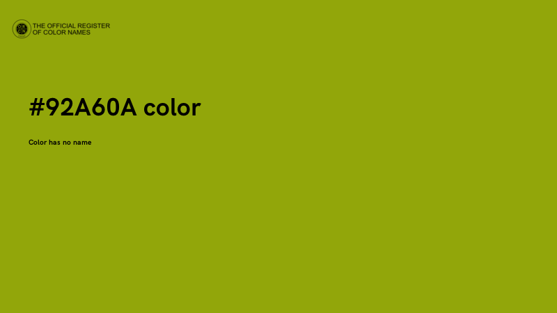 #92A60A color image