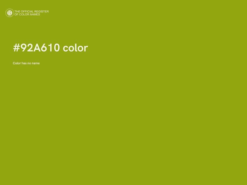 #92A610 color image