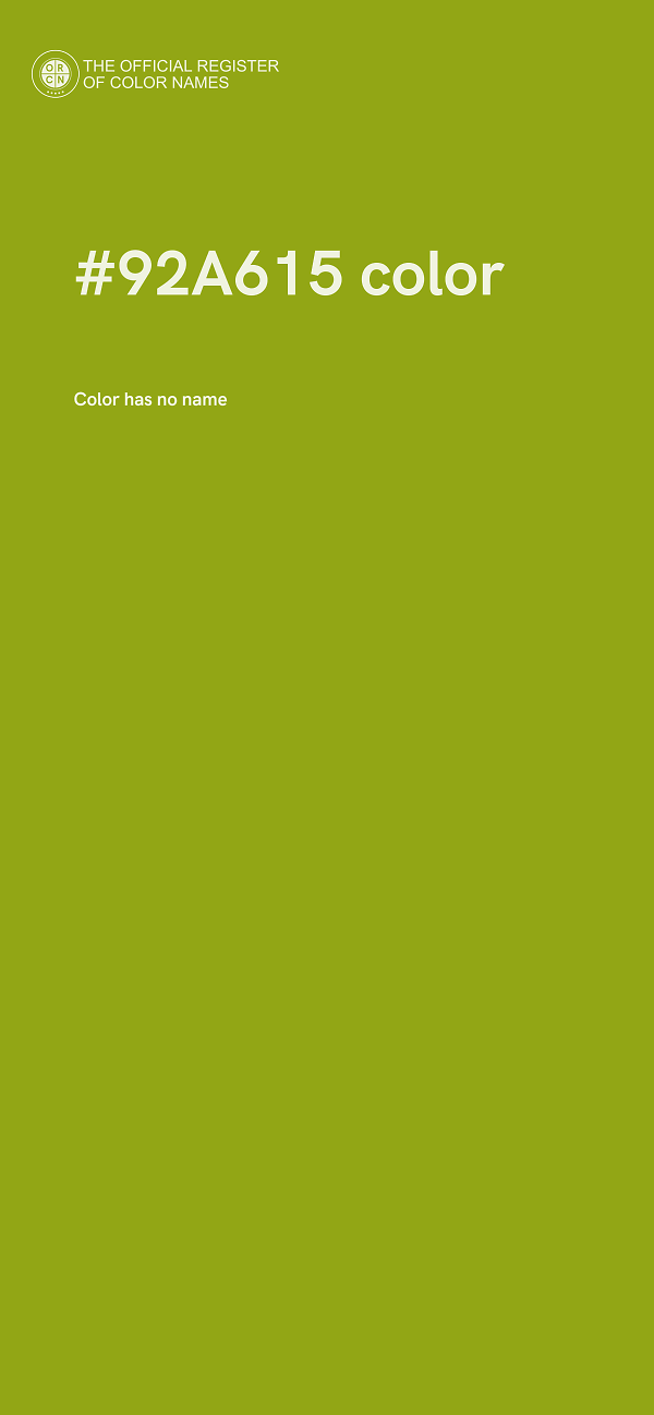 #92A615 color image