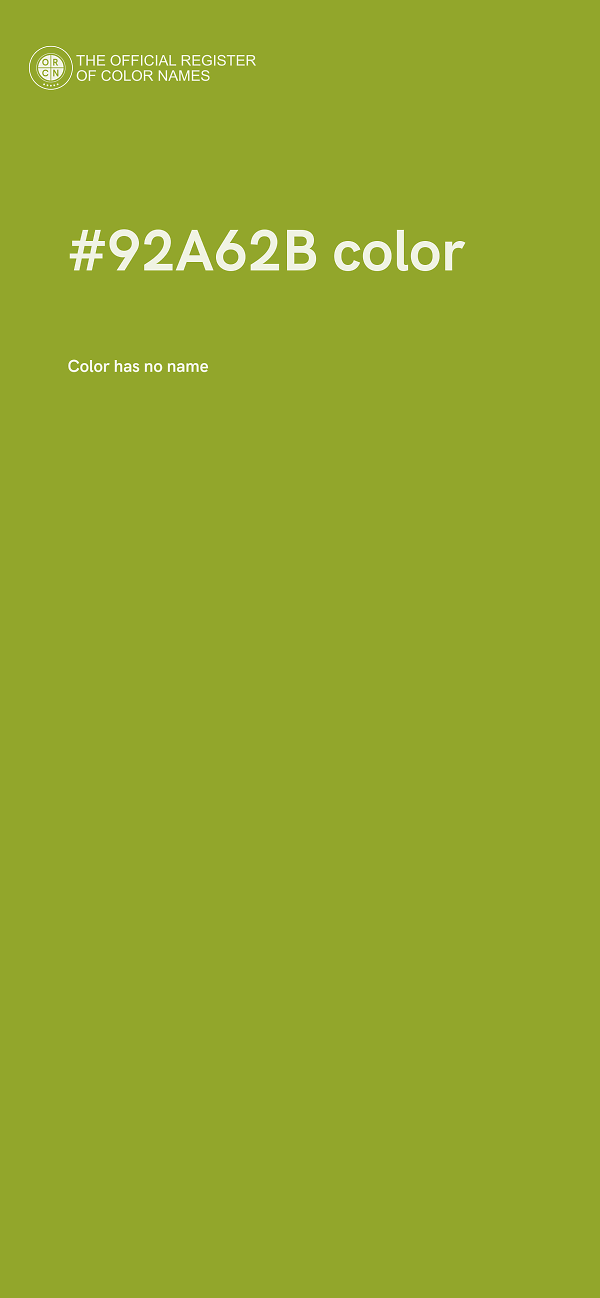 #92A62B color image