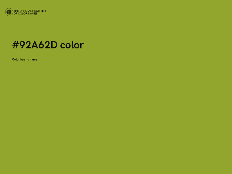 #92A62D color image