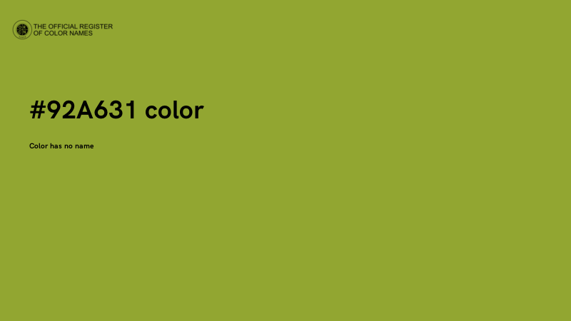 #92A631 color image