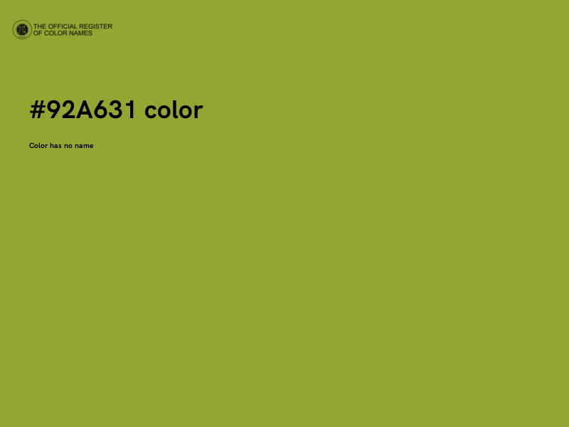 #92A631 color image