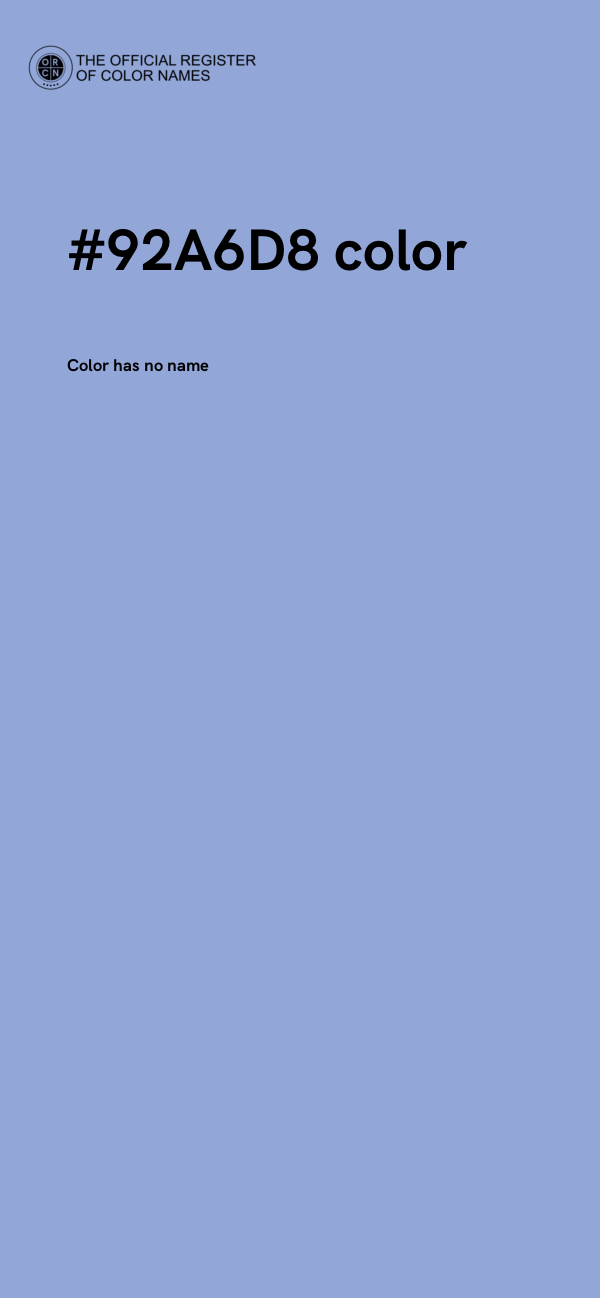 #92A6D8 color image