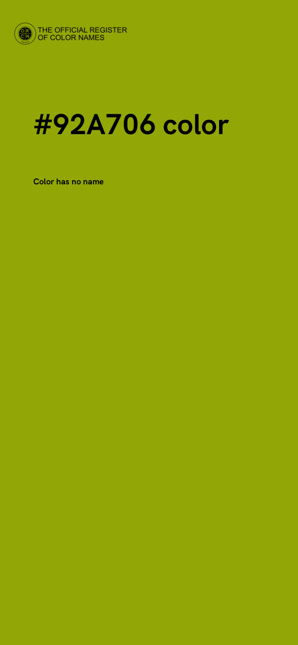 #92A706 color image