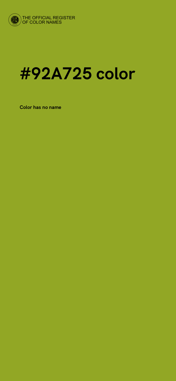 #92A725 color image