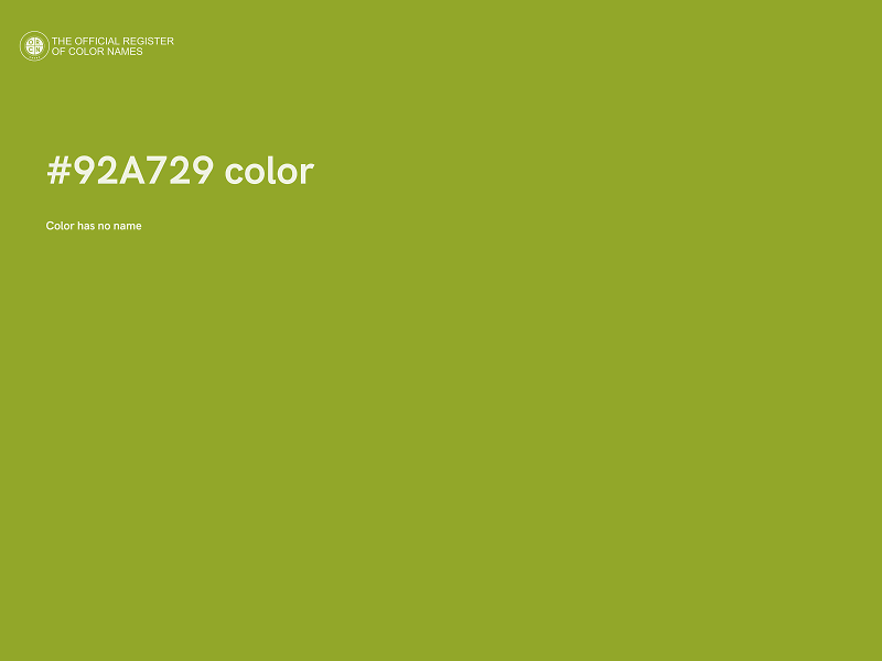 #92A729 color image
