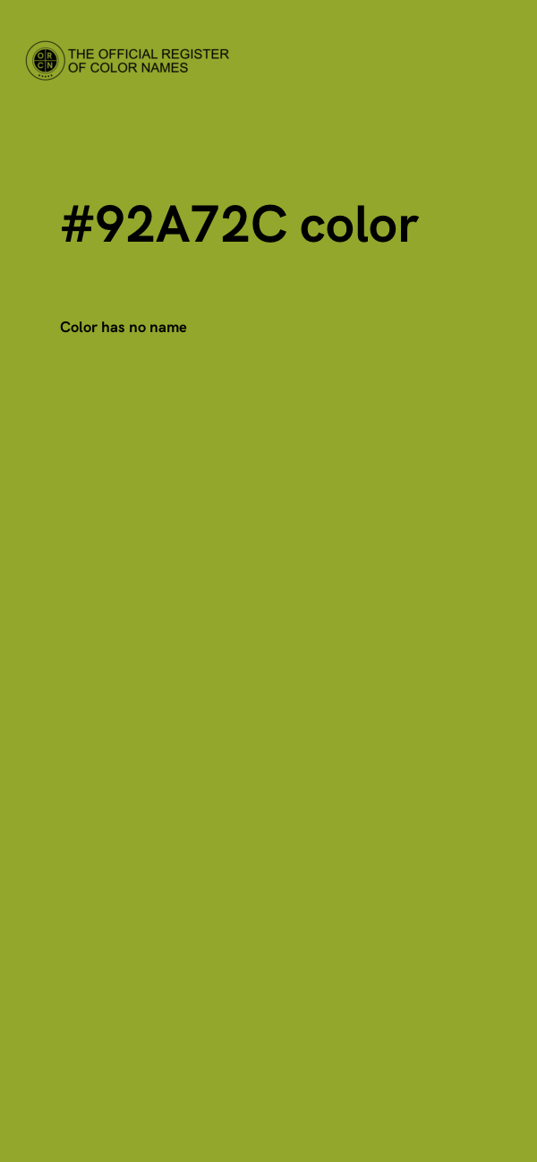 #92A72C color image
