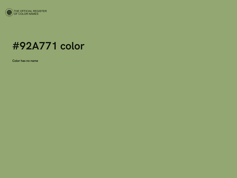 #92A771 color image