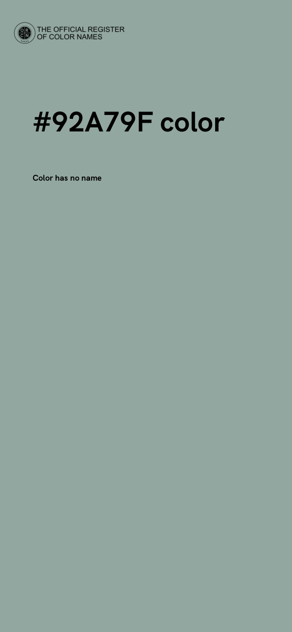 #92A79F color image