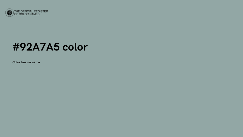 #92A7A5 color image