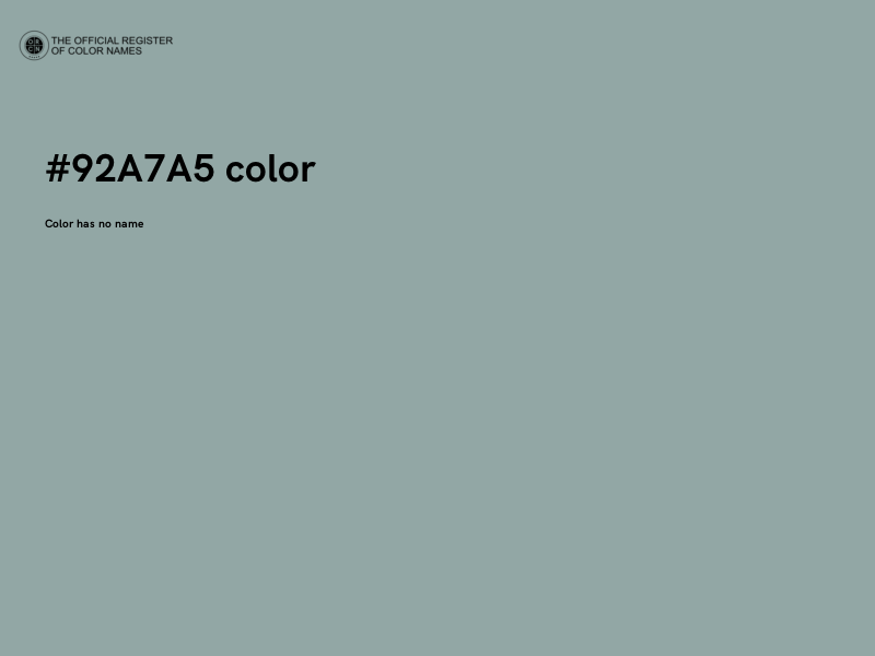 #92A7A5 color image