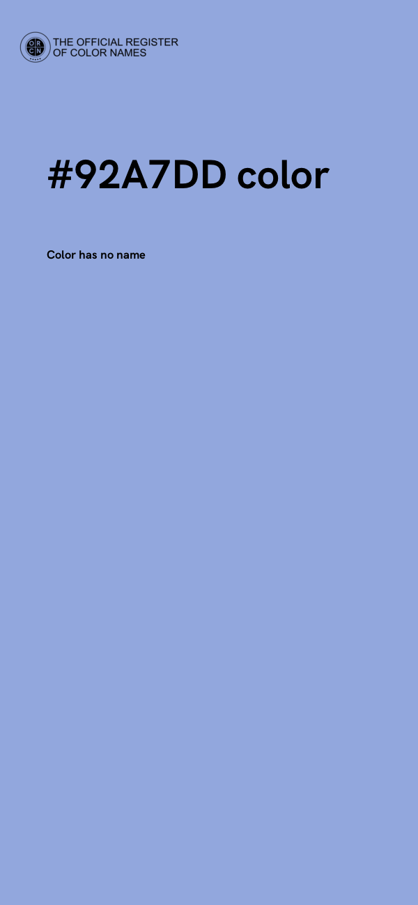 #92A7DD color image