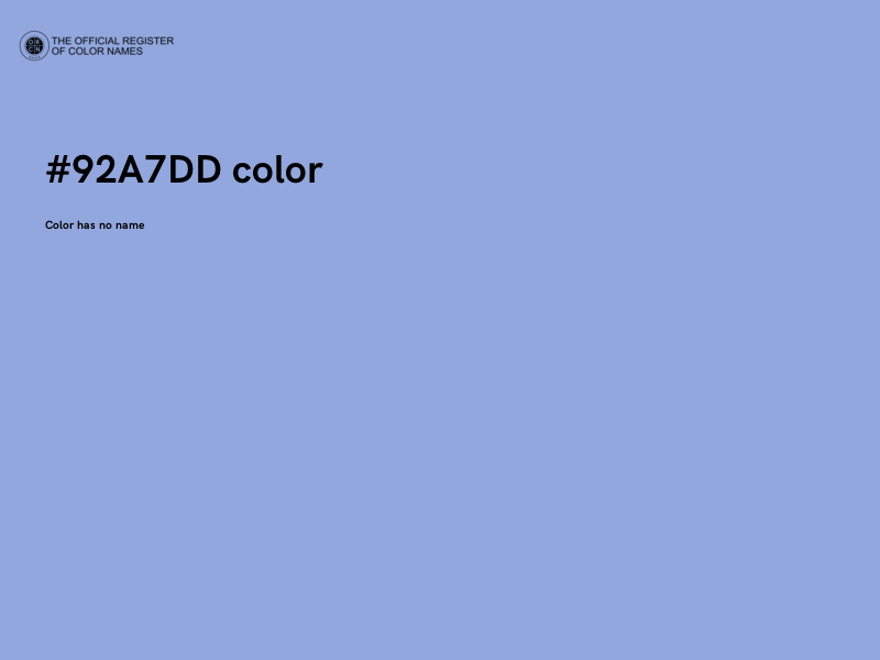 #92A7DD color image
