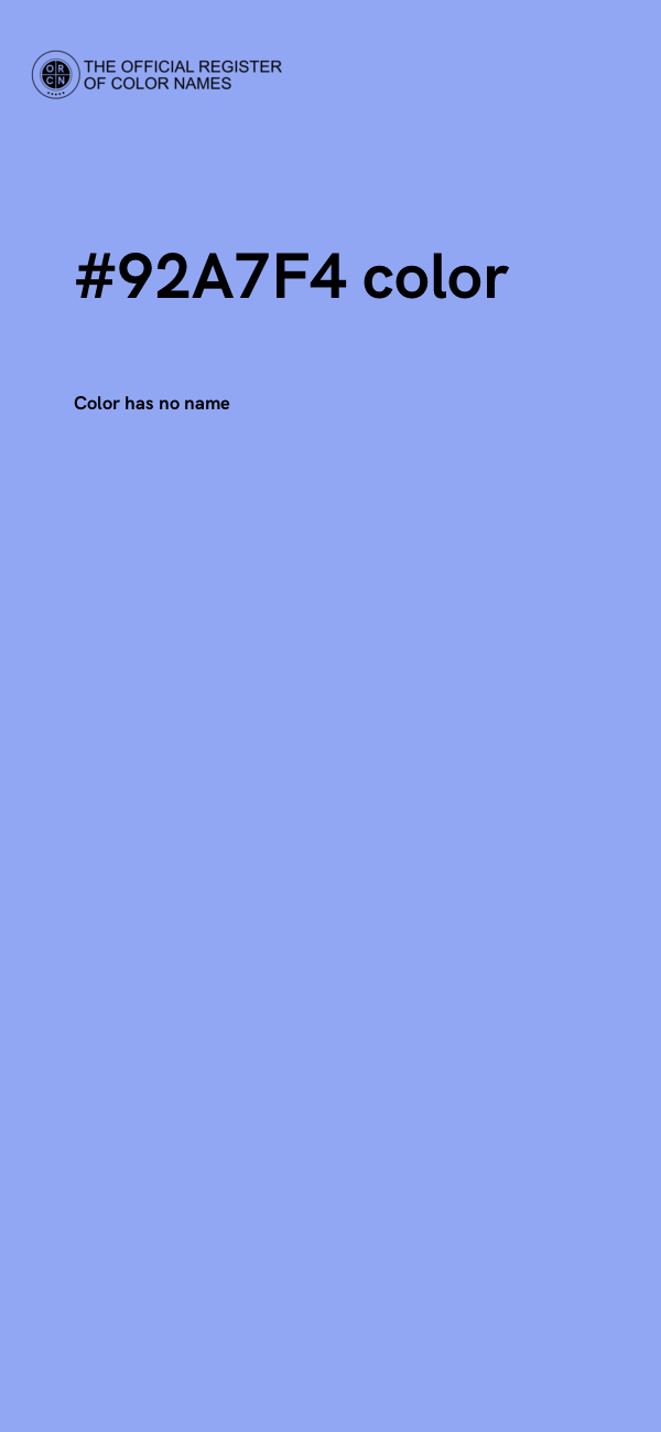 #92A7F4 color image