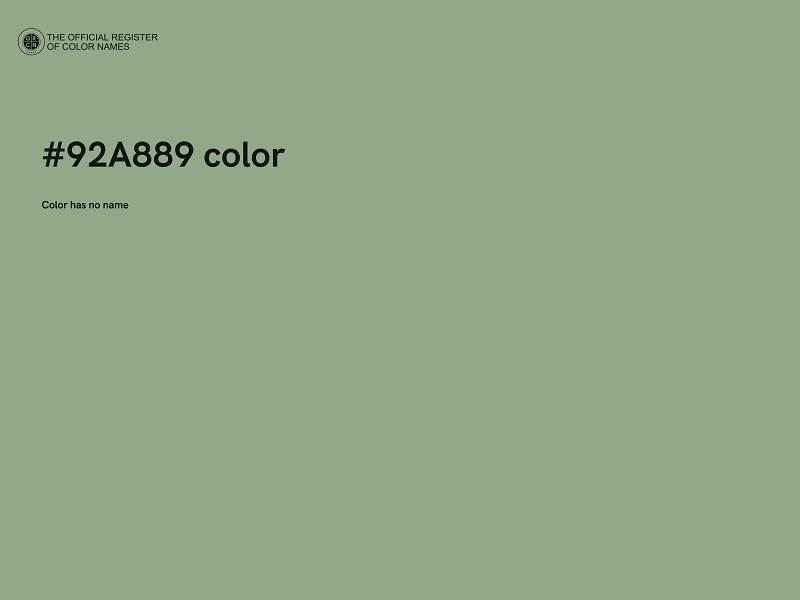 #92A889 color image