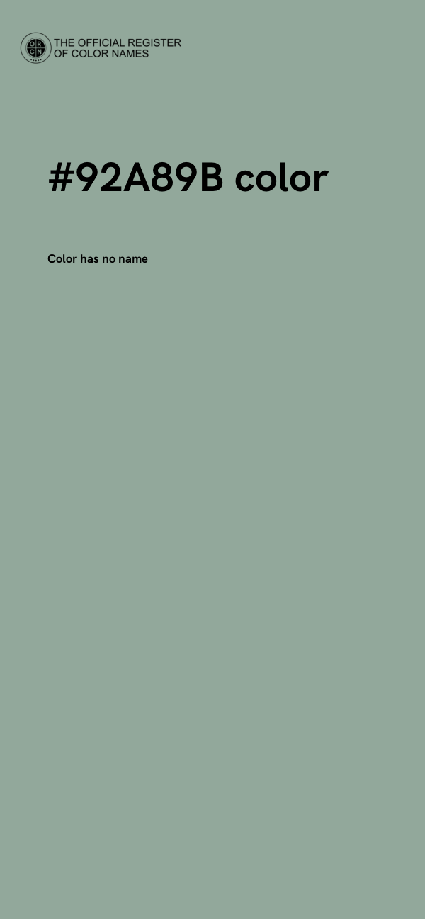 #92A89B color image