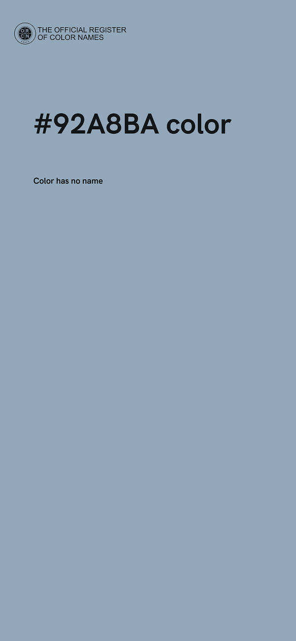 #92A8BA color image
