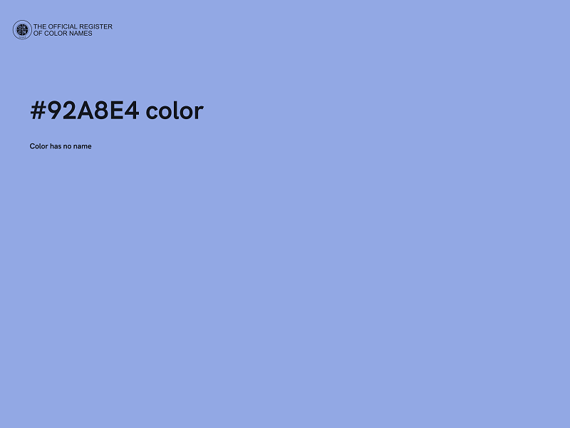 #92A8E4 color image