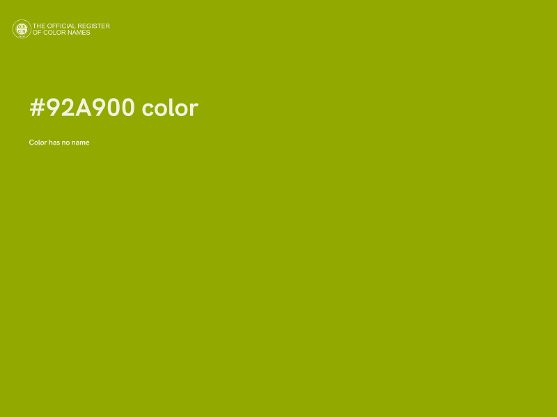 #92A900 color image