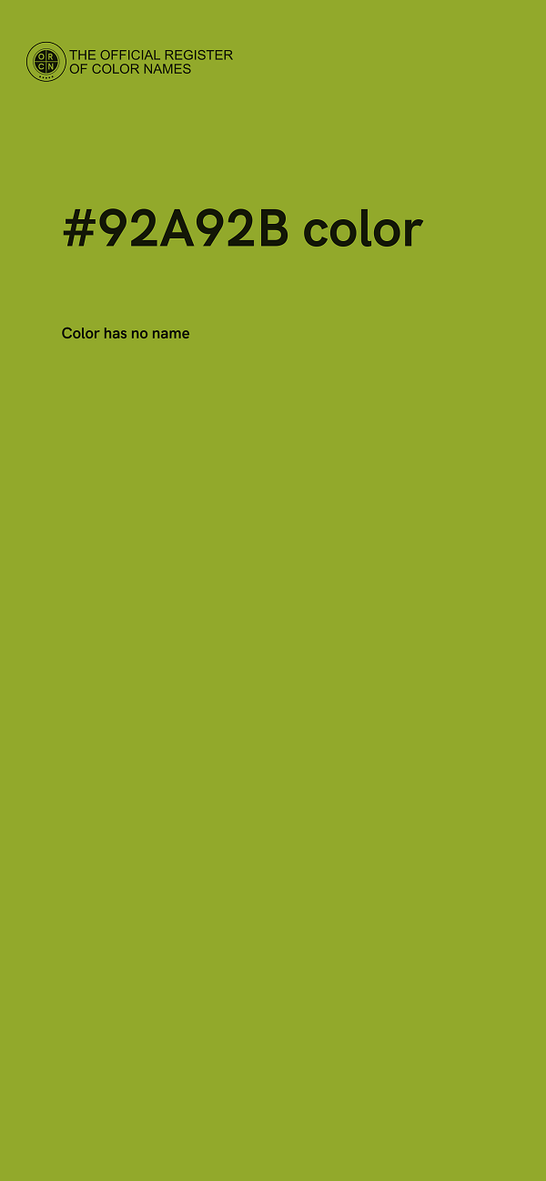 #92A92B color image