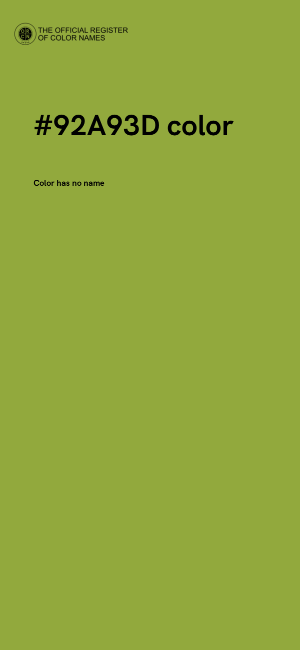 #92A93D color image