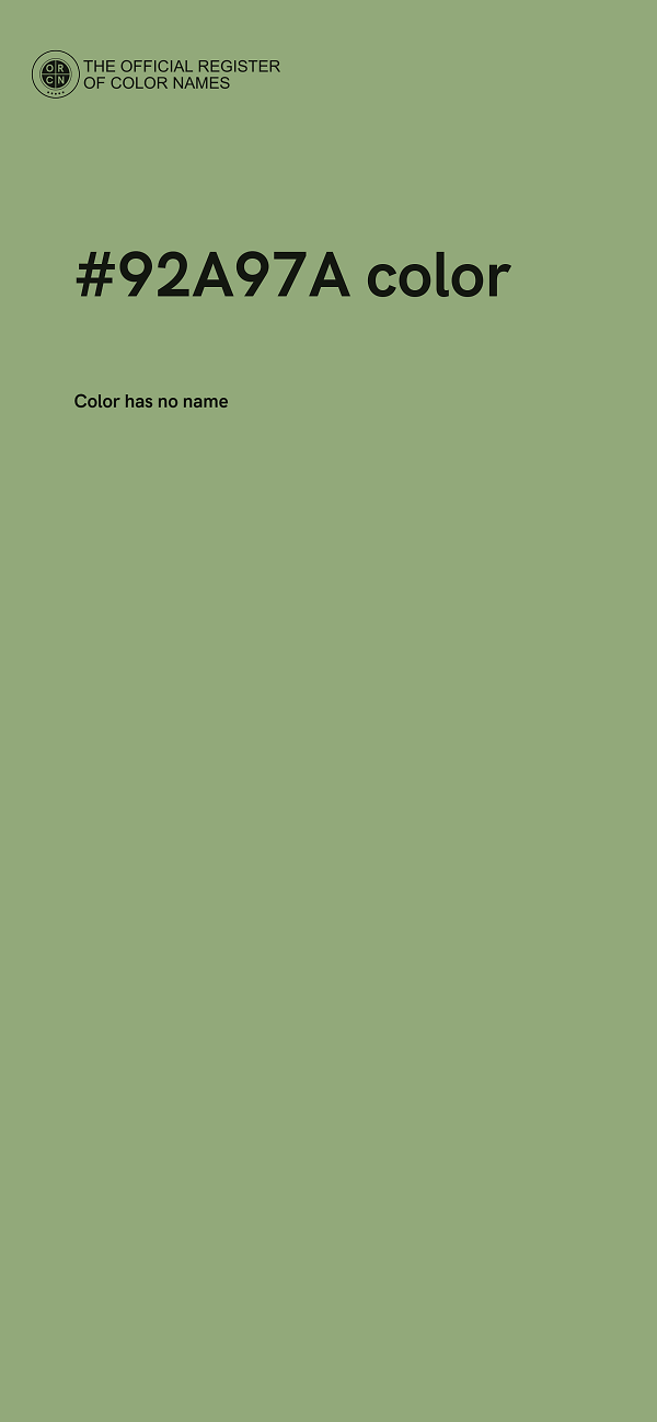 #92A97A color image