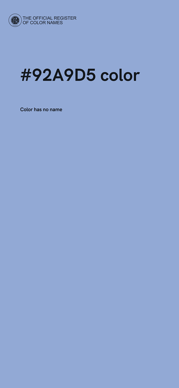 #92A9D5 color image