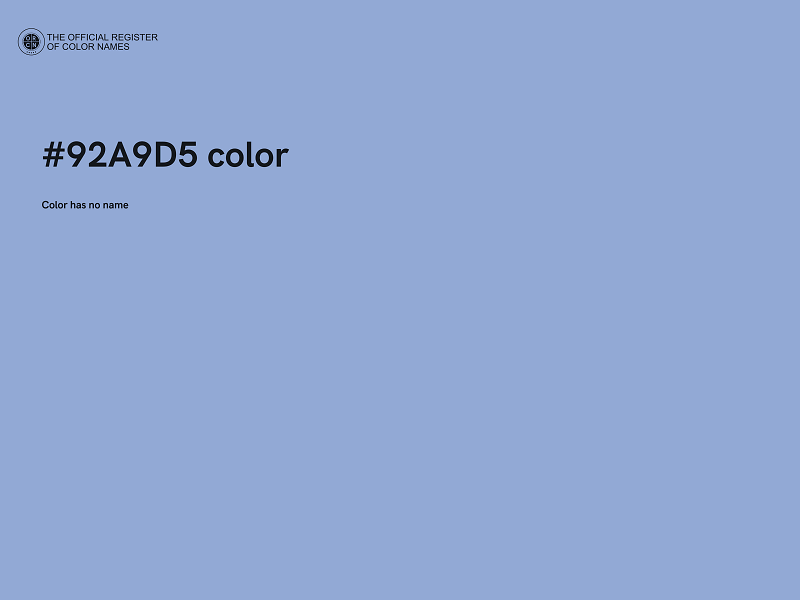 #92A9D5 color image