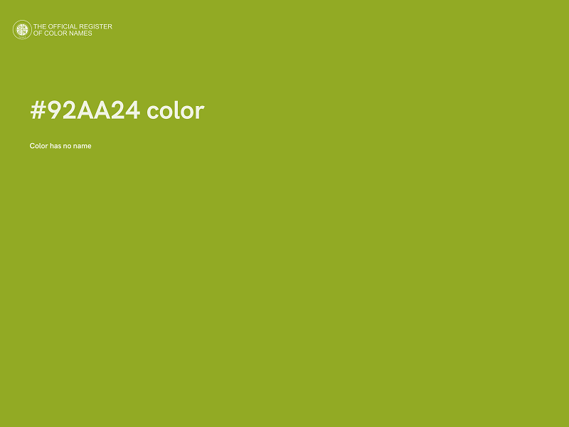 #92AA24 color image