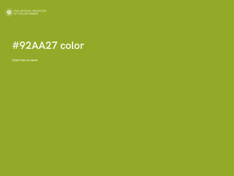 #92AA27 color image