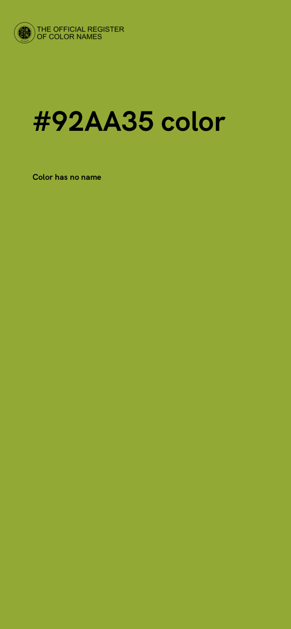 #92AA35 color image