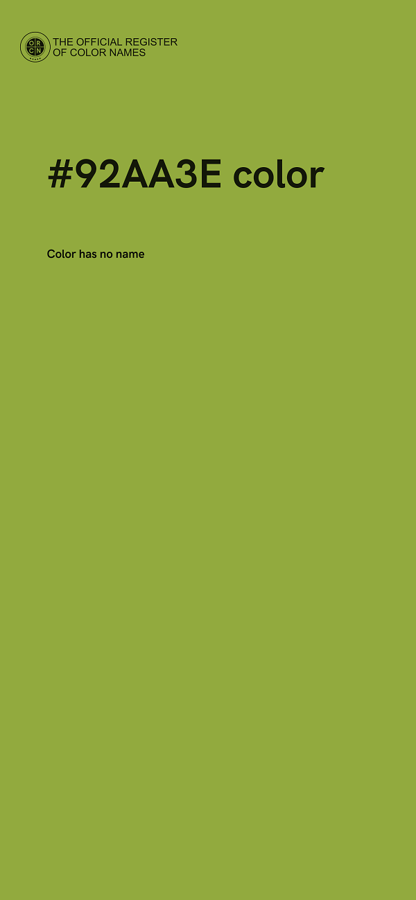 #92AA3E color image