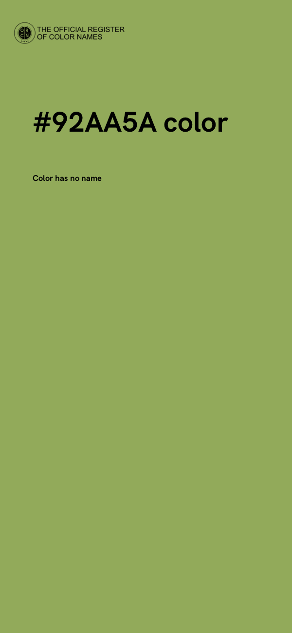 #92AA5A color image