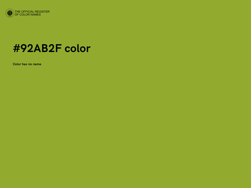 #92AB2F color image