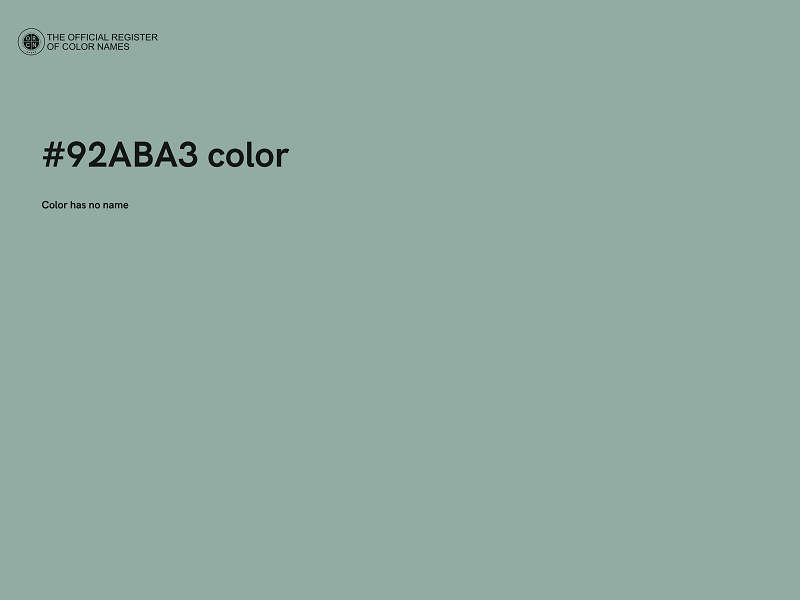 #92ABA3 color image