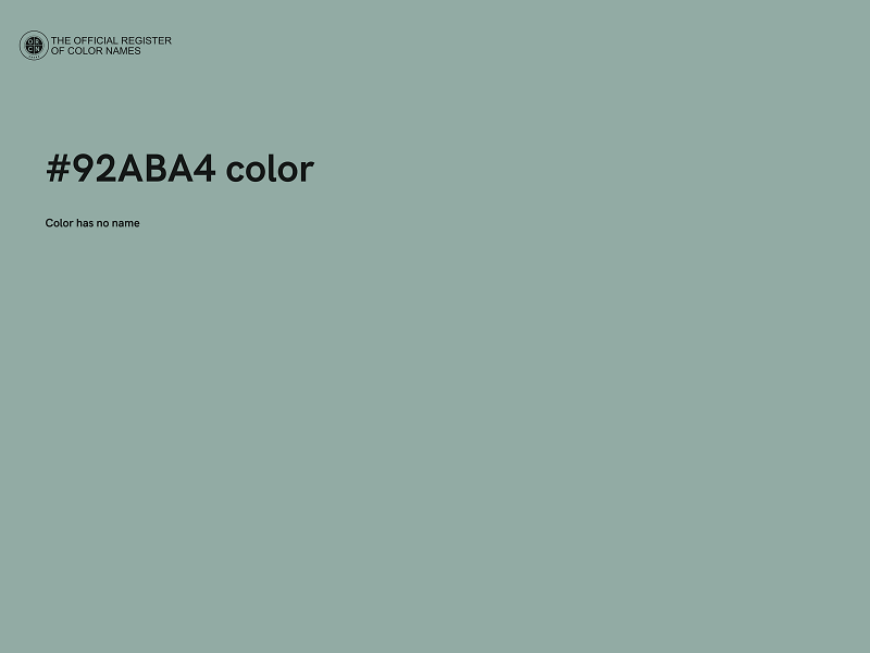 #92ABA4 color image