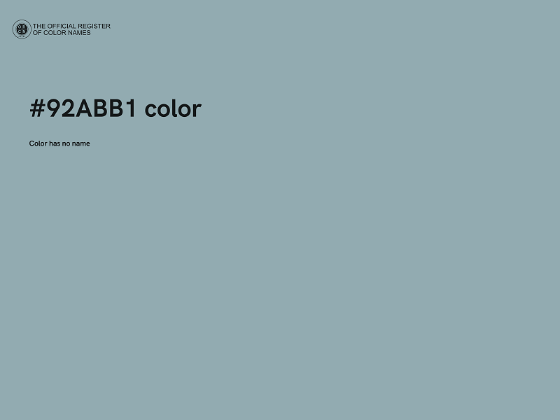 #92ABB1 color image