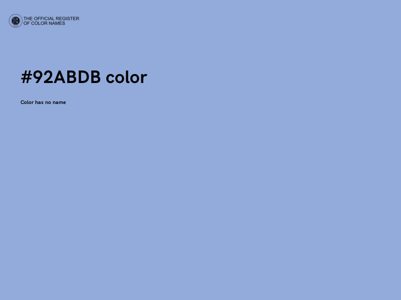 #92ABDB color image