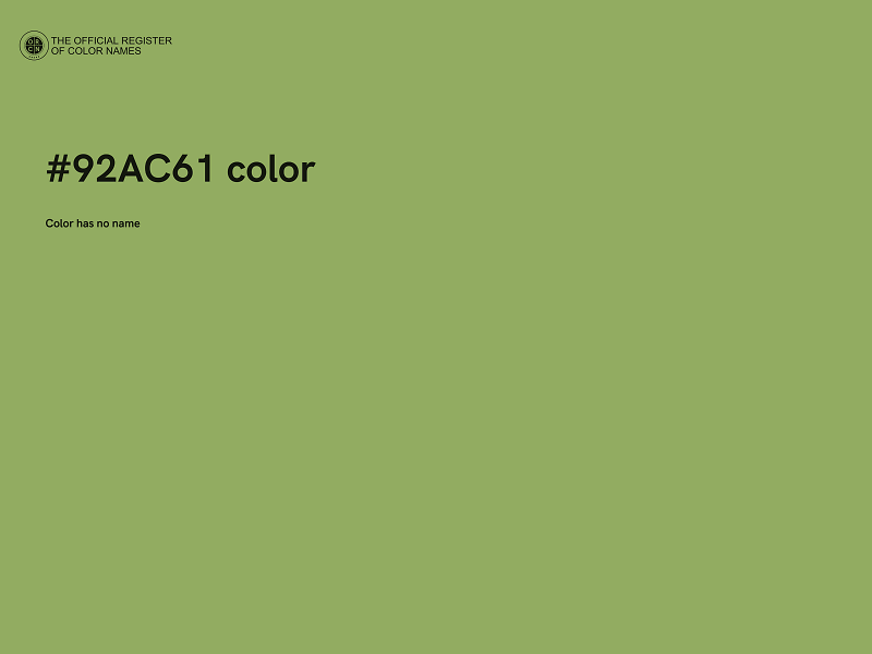 #92AC61 color image