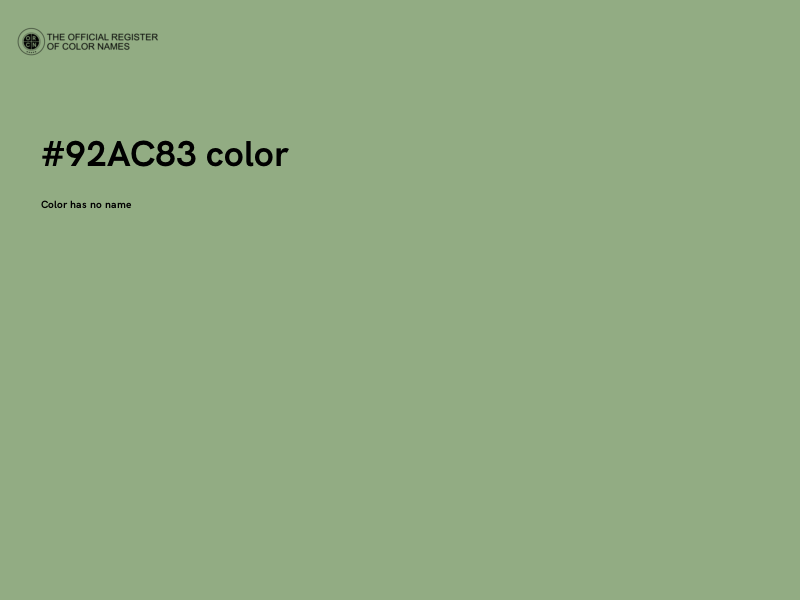 #92AC83 color image