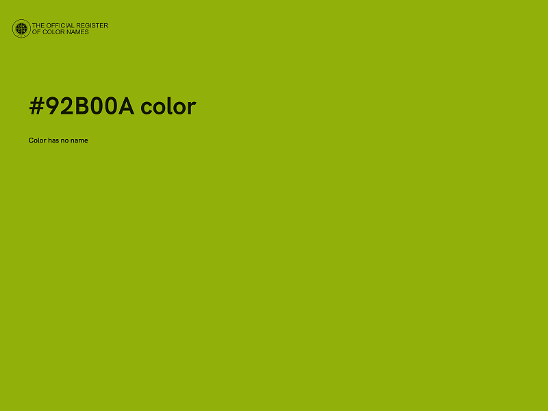 #92B00A color image