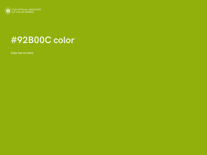 #92B00C color image