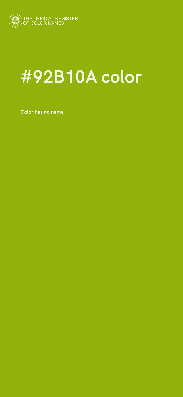#92B10A color image