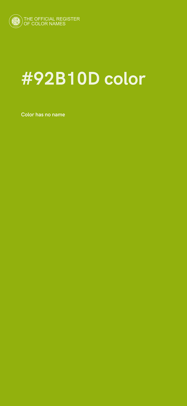 #92B10D color image