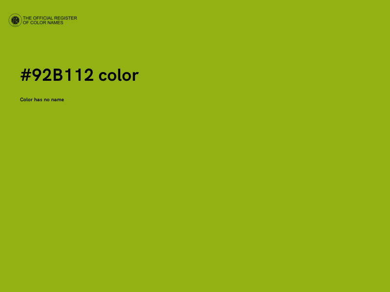 #92B112 color image