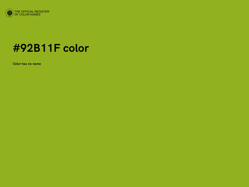 #92B11F color image