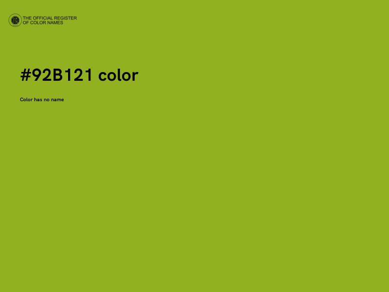 #92B121 color image