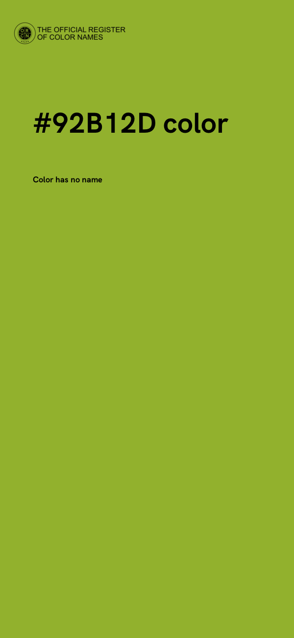 #92B12D color image